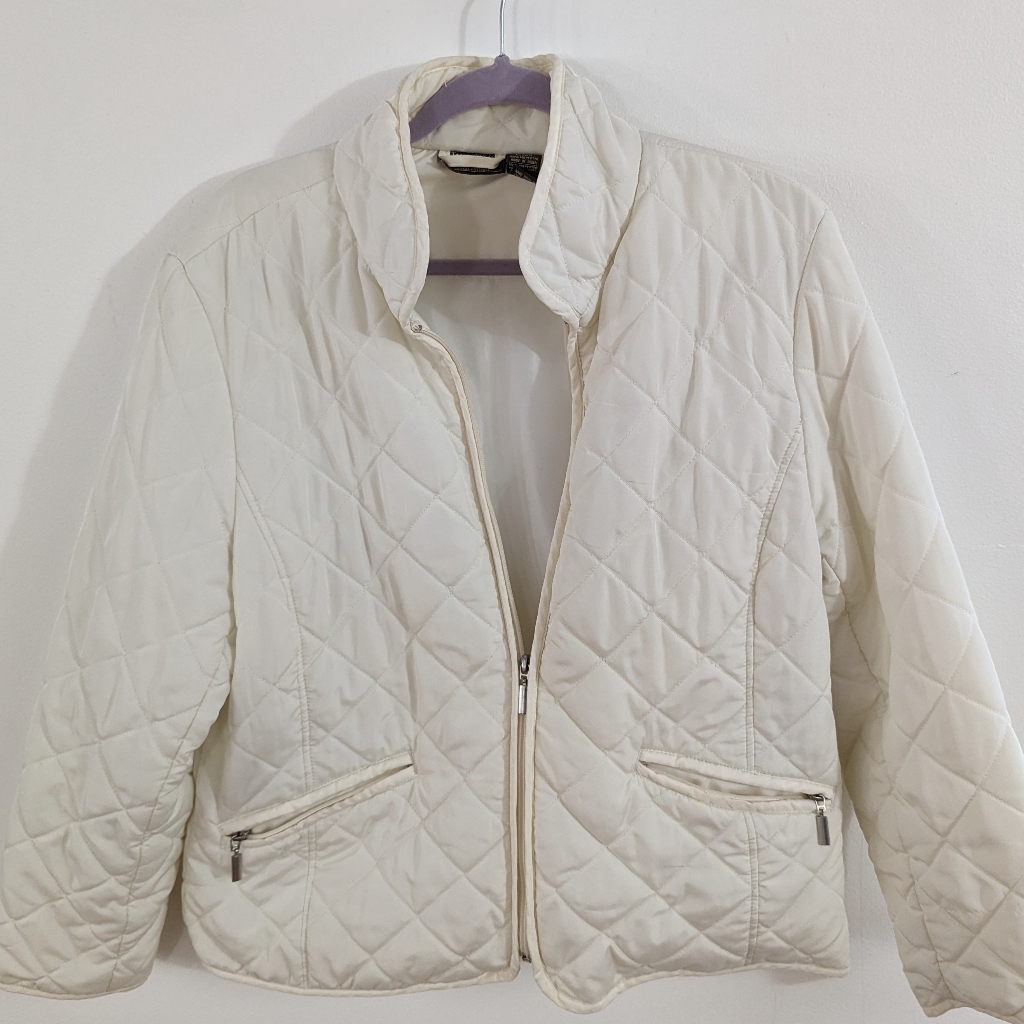 Off White Quilted Jacket